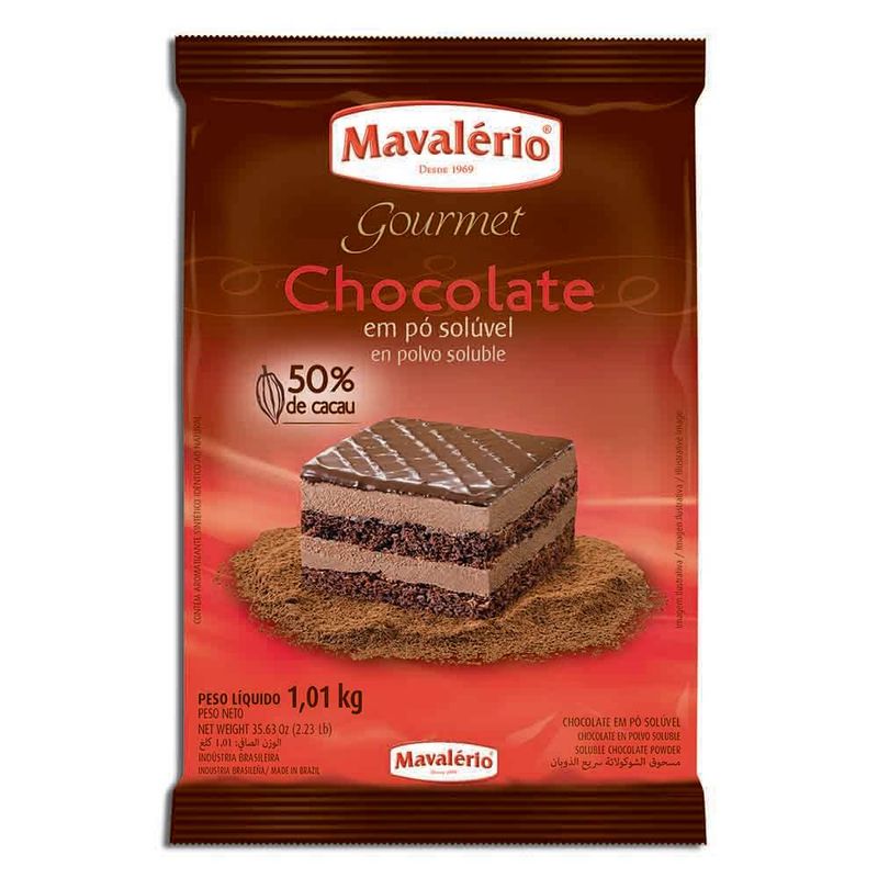Chocolate em Pó 50% Cacau 1kg - Mavalerio