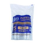 Pote Redondo com Tampa Freezer e Micro-ondas 140ml c/25 - JBM