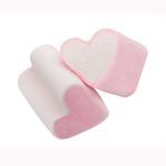 Marshmallow Coração Rosa e Branco 250g - Fini