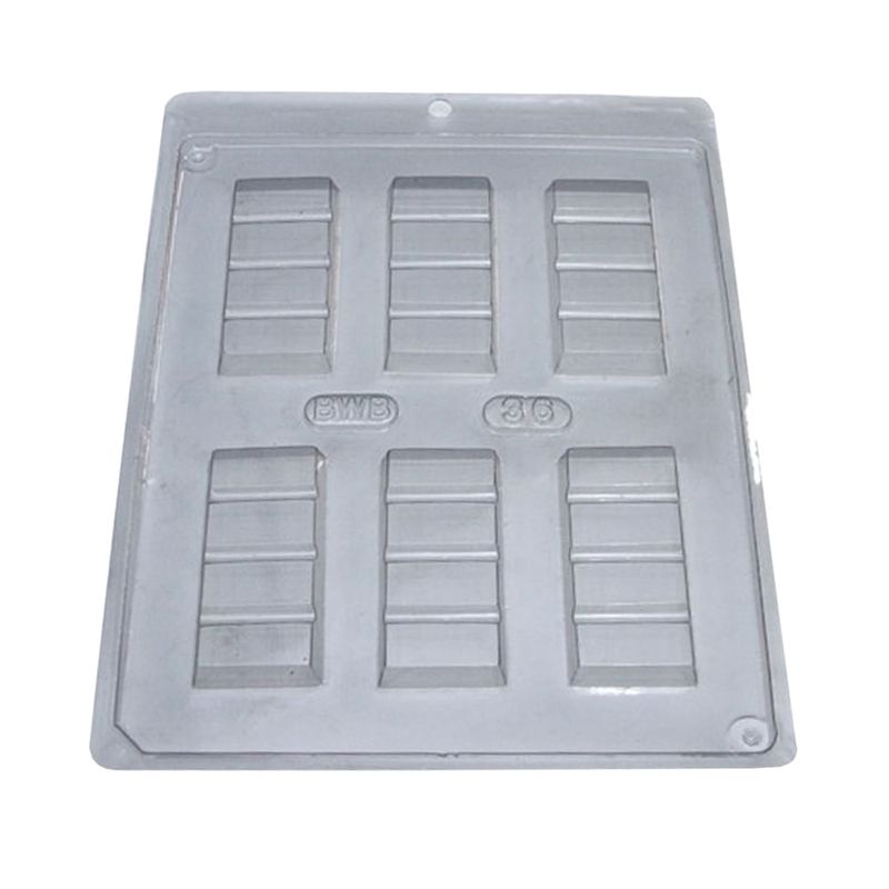 Forma PVC Tablete Médio c/6 Cavidades Ref.36 - BWB