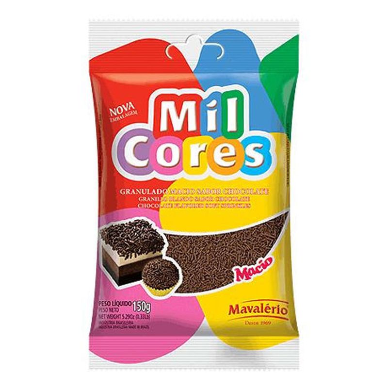 Chocolate Granulado Macio Mil Cores 150g - Mavalério