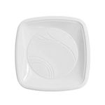 Prato Quadrado Branco 21cm c/10 - Trik Trik