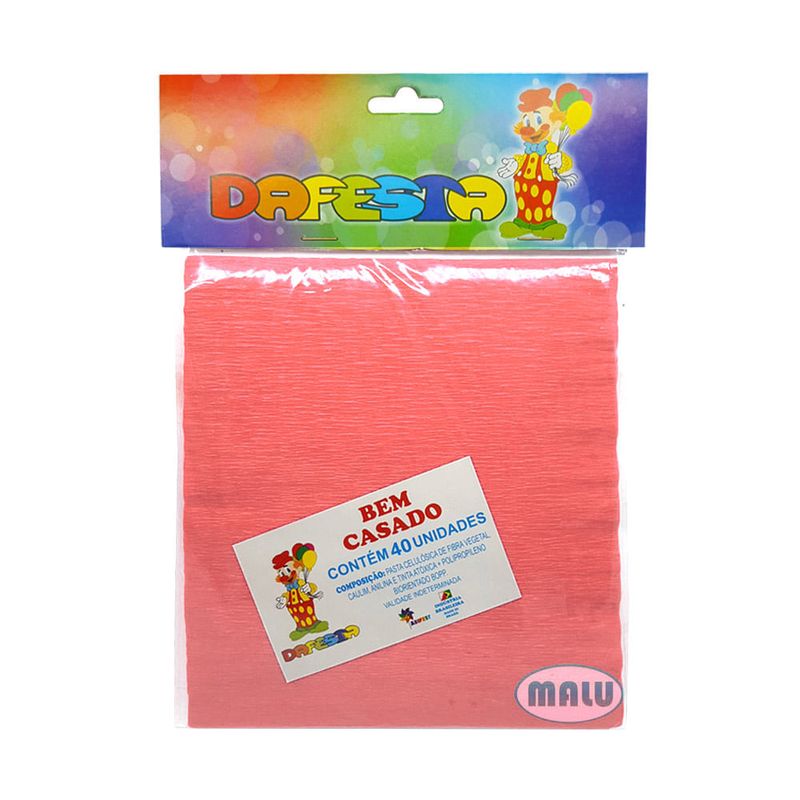 Embalagem Crepom Bem Casado Salmão c/40 - Dafesta
