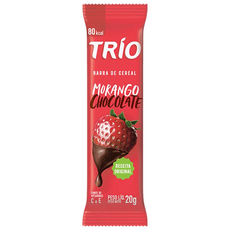 Barra de Cereais Morango com Chocolate c/12 - Trio