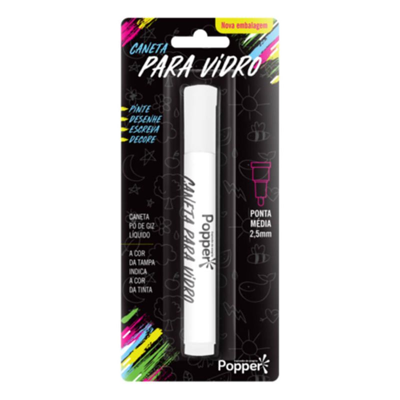 Caneta Pó de Giz Líquido Branco - Popper