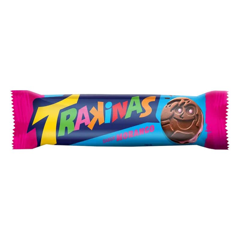 Biscoito Recheado Trakinas Morango 126g - Nabisco