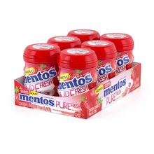 Goma de Mascar Mentos Pure Fresh Morango c/6 - Perfetti