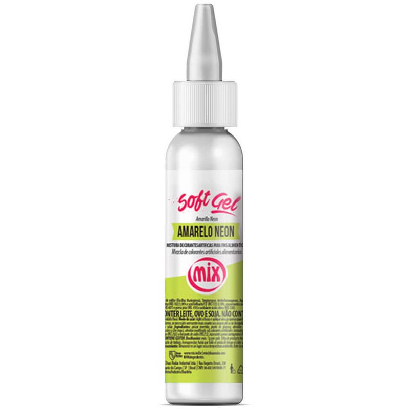 Corante Soft Gel Amarelo Neon 25g - Mix