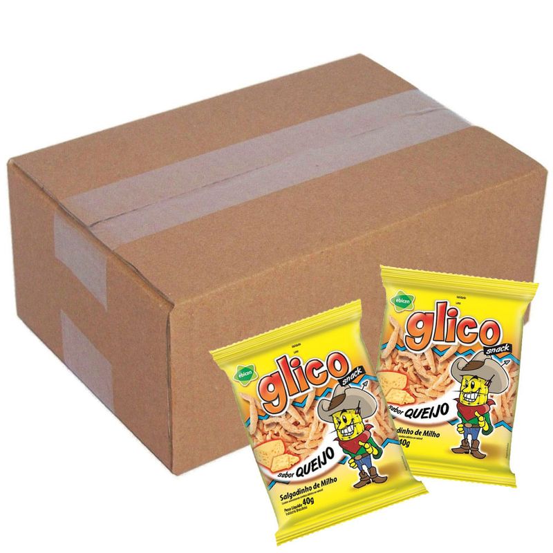 Kit Salgadinho Queijo Glico 80g c/20 - Ebicen