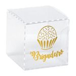 Caixa Para Brigadeiro Acetato Ouro 4x4cm c/10 - Cromus