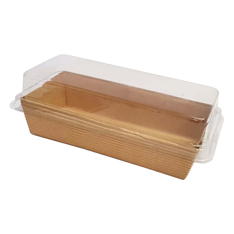 Forma Retangular Bolo Inglês com Tampa Kraft 250g c/5 - Ultrafest