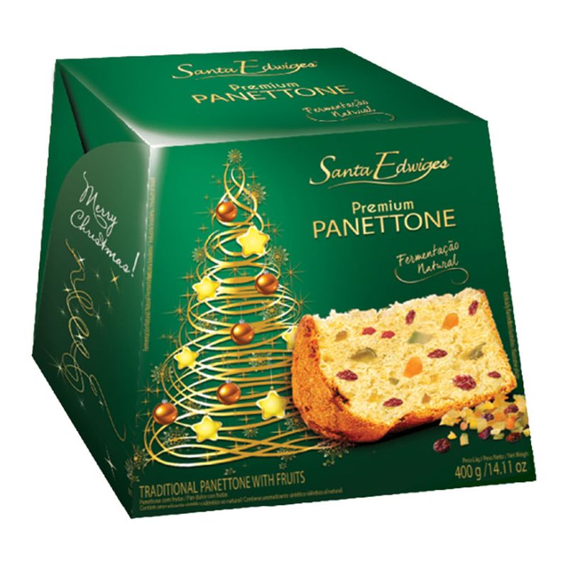 Panettone Frutas Cristalizadas 400g - Santa Edwiges