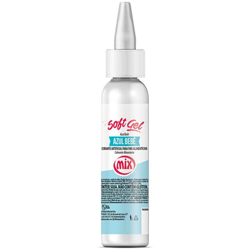 Corante Soft Gel Azul Bebê 25g - Mix