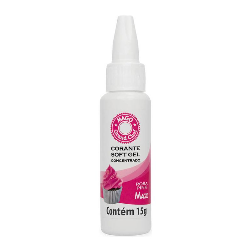 Corante Soft Gel Concentrado Rosa Pink 15g - Mago