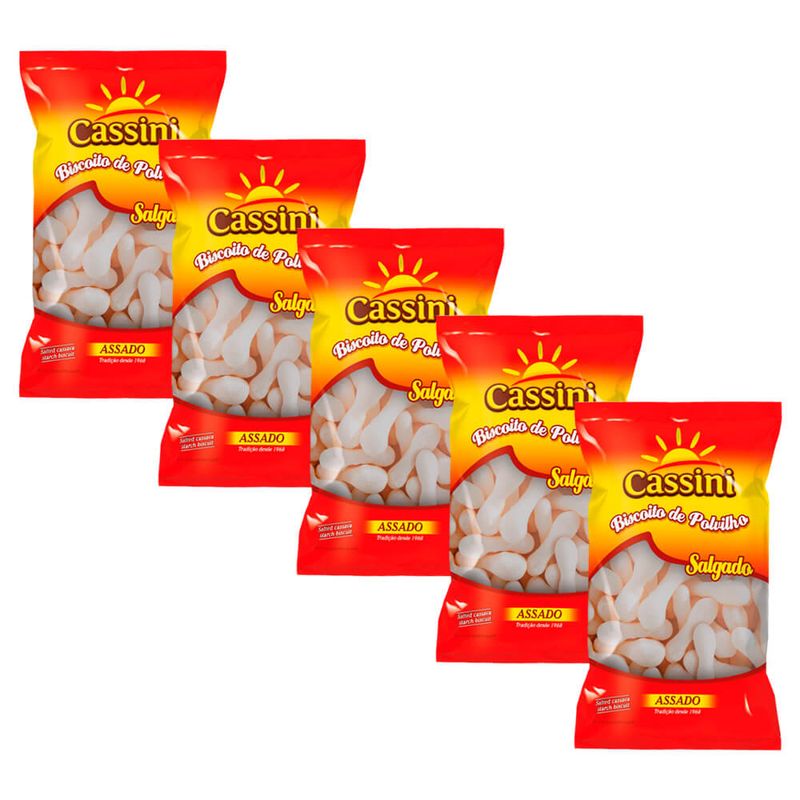 Kit 5 Biscoitos de Polvilho Salgado 200g - Cassini