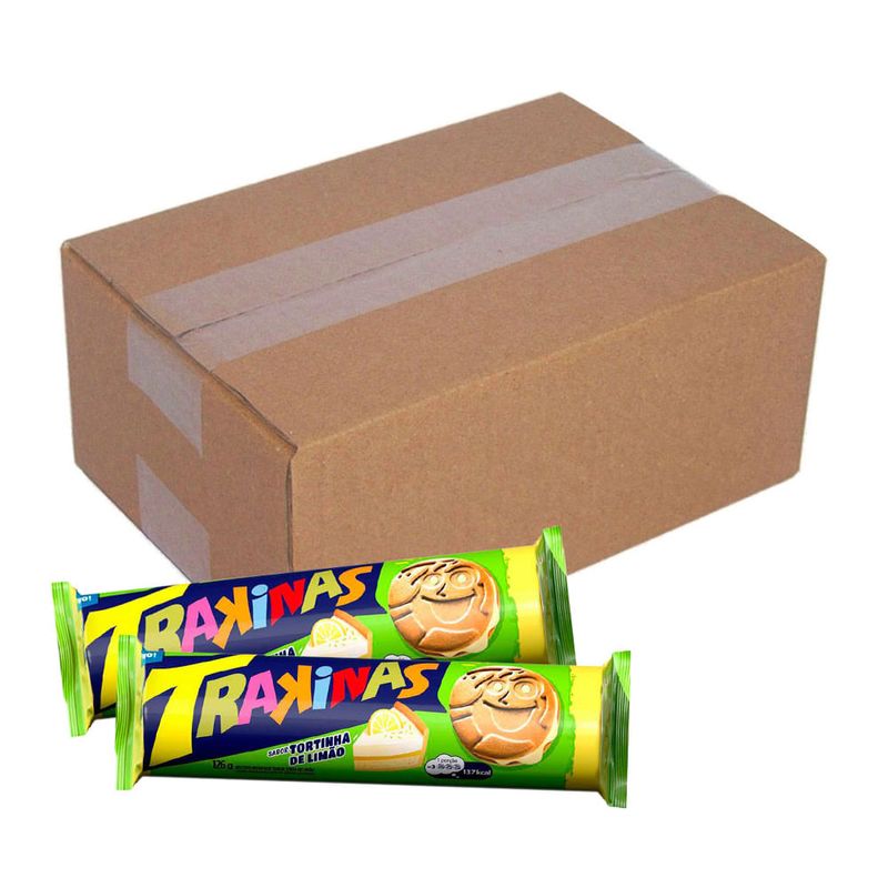 Kit Biscoito Recheado Trakinas Tortinha de Limão c/24 - Nabisco