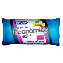 BOMPACK SACO P/LIXO PR 15LT ECONOMICO C/100