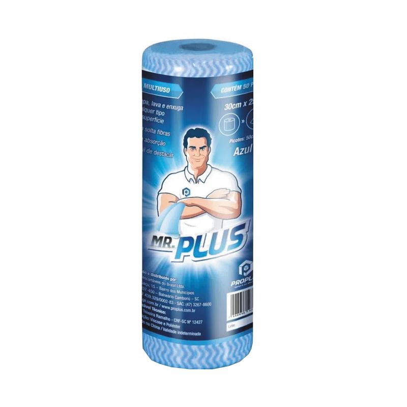 LIMPEZA PANO MR.PLUS MINI AZ 30CMX25MT C/12
