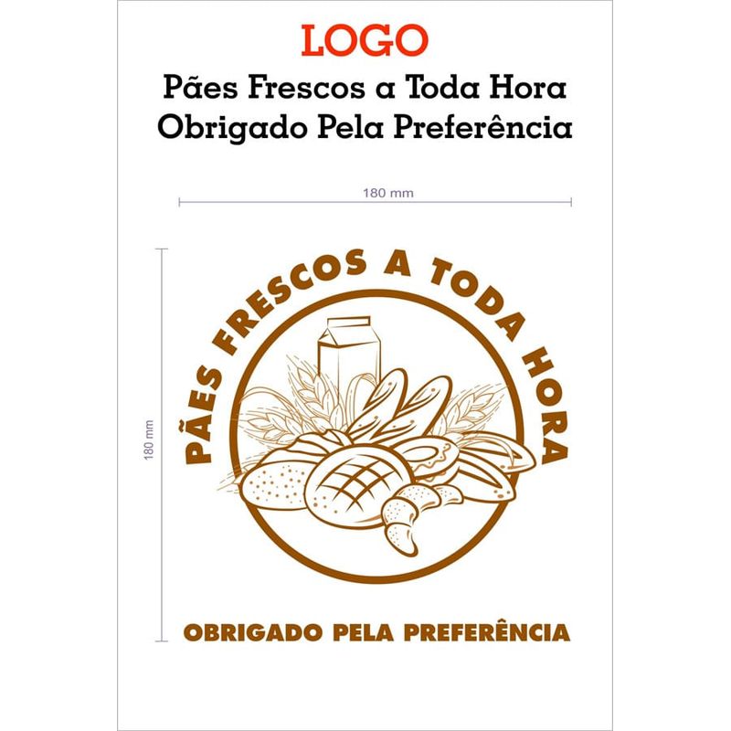 SACOLA PLAST BR MIL IMP PADARIA 38X50 C/1000