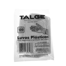 TALGE LUVA PLASTICA DESCARTAVEL 100X100