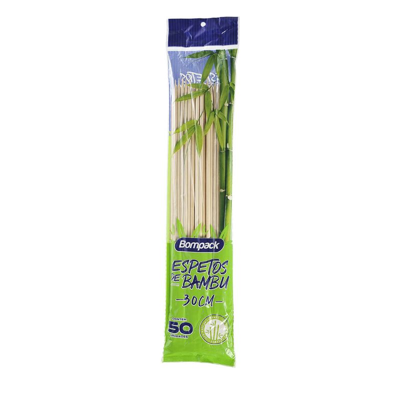 ESPETO DE BAMBU 30CM NATURAL C/ 25X50