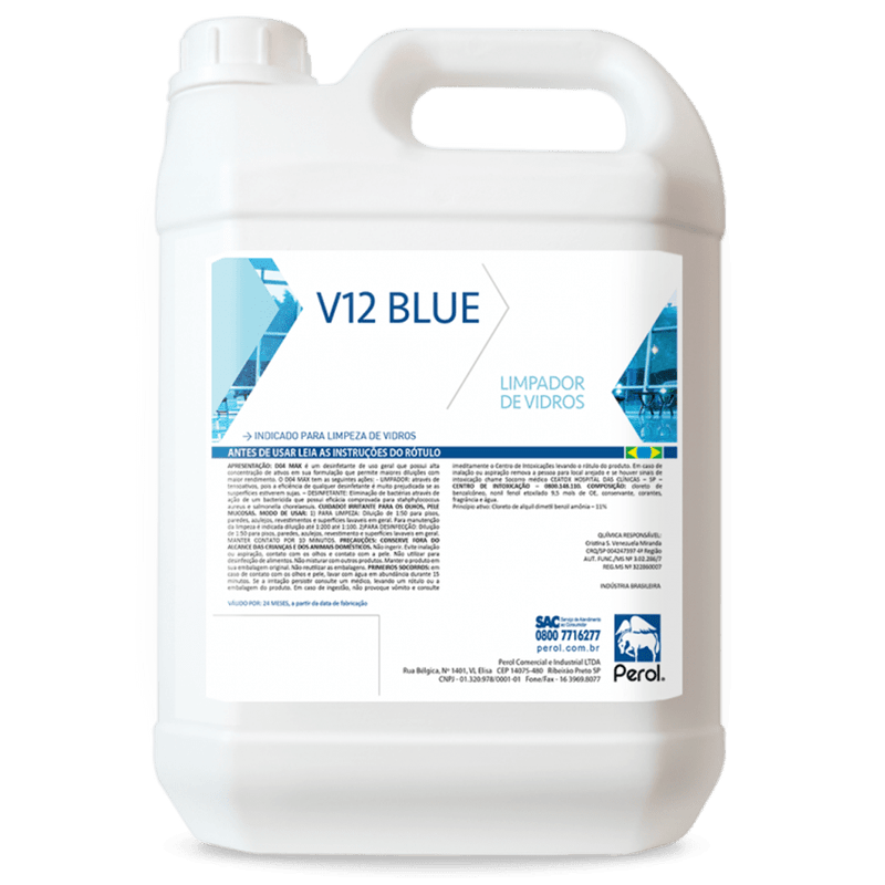 PEROL LIMPA VIDRO CONCENTR V-12 5LT
