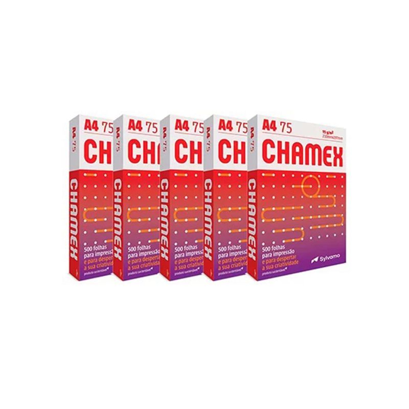 FOLHA SULFITE CHAMEX 75GR C/10X500