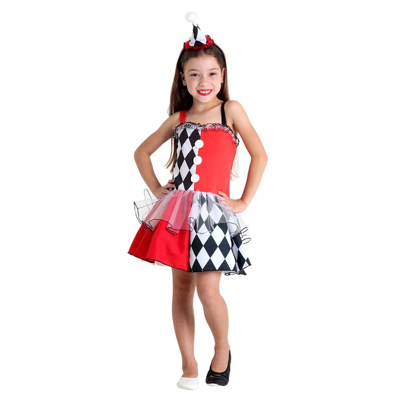 Fantasia Colombina Infantil Luxo - Carnaval P