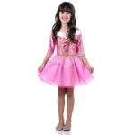 Fantasia Aurora Infantil Vestido Curto Original - Bela Adormecida - Disney Princesas G