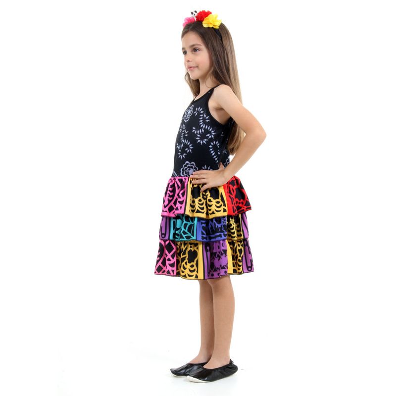 Fantasia Caveira Mexicana Standard Infantil - Halloween G