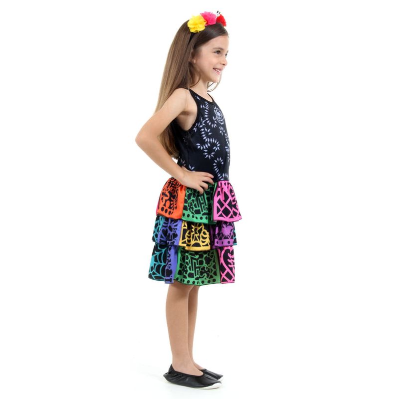Fantasia Caveira Mexicana Standard Infantil - Halloween G