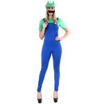 Fantasia Luigi Feminino - Mario Bros  M