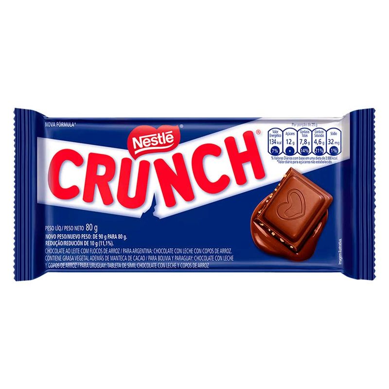 Chocolate Ao Leite com Flocos de Arroz Crunch 80g - Nestlé