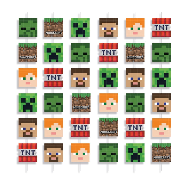 Kit Topo para Bolo Minecraft - 12,5 cm x 20 cm - 1 unidade - Cromus - Rizzo  - Loja de Confeitaria