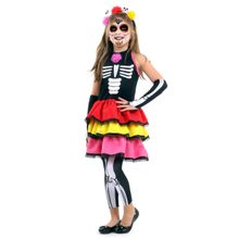 Fantasia Caveira Mexicana Infantil Colour - Halloween P