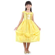 Fantasia Princesa Dourada Infantil