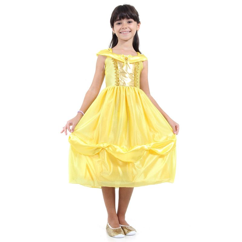 Fantasia Princesa Dourada Infantil  G