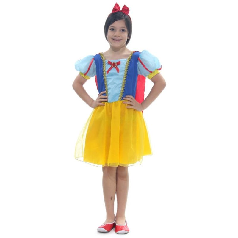 Fantasia Princesa Ruby Curta com Capa e Tiara Infantil  G