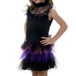 Fantasia Bruxa Aranha Vestido Infantil com Chapéu - Halloween G