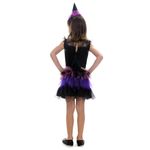 Fantasia Bruxa Aranha Vestido Infantil com Chapéu - Halloween G