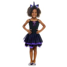 Fantasia Bruxa Unicórnio Vestido Infantil com Tiara - Halloween
 P