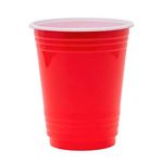 Copo Plástico Americano Vermelho 400ml c/25 - Trik Trik