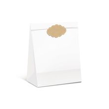 Pacote para Presente Liso Branco M 26X19,5X9,5