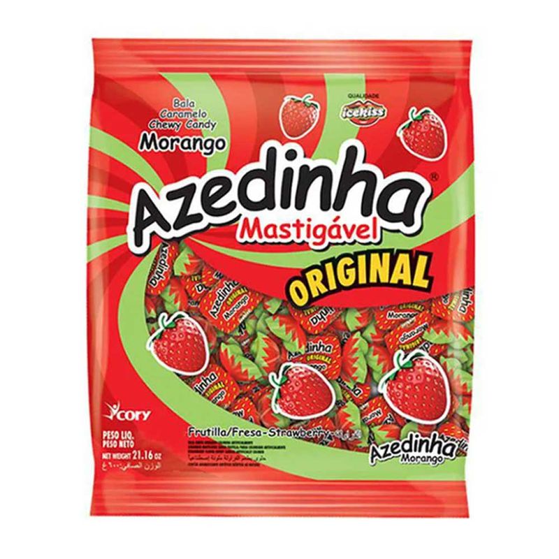 Bala Azedinha Morango Mastigável - Ice Kiss