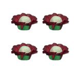 Forminha para Casamento Flor Jasmin Vermelho c/24 - Dafesta