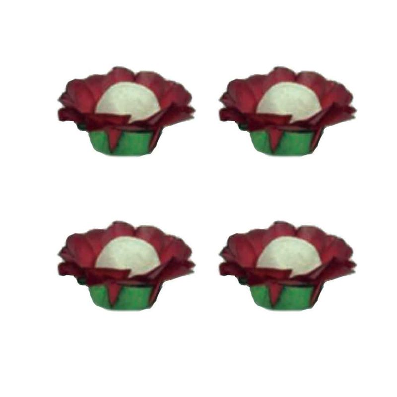 Forminha para Casamento Flor Jasmin Vermelho c/24 - Dafesta