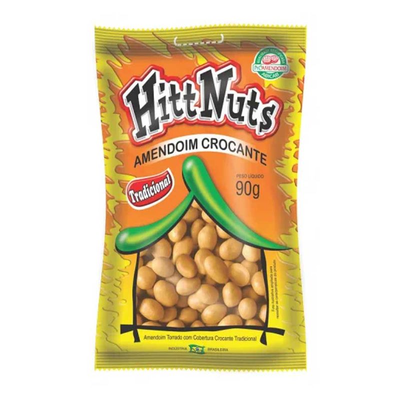 Amendoim Crocante Sabor Natural 90g - Hittnuts