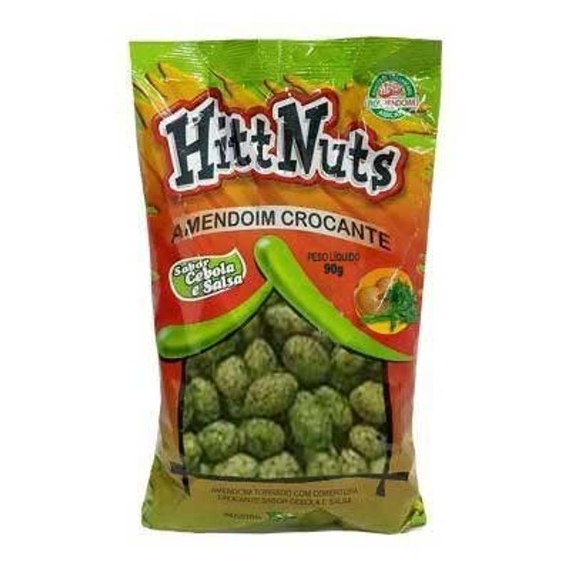 Amendoim Crocante Sabor Cebola e Salsa 90g - Hitt Nuts