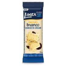 Tablete de Chocolate Branco Cookies n Cream 75g - Linea