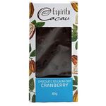 Tablete de Chocolate 70% Cacau Cranberry 80g - Espírito Cacau